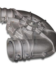 Corner 180° alu with cast iron wheel cpl DR4500